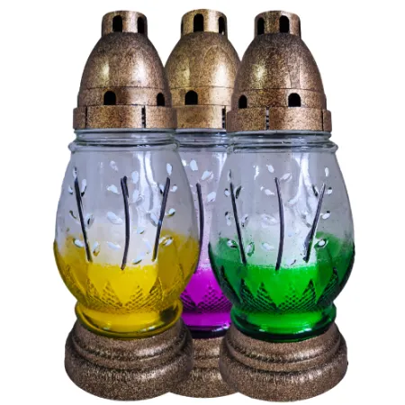 901-znicze jajka małe kolorowe 3 sztuki